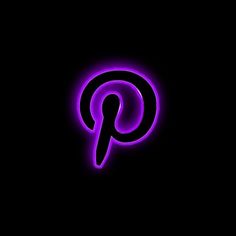 a dark background with the letter p in purple light