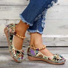 Temu | Explore the Latest Clothing, Beauty, Home, Jewelry & More Beaded Ankle, Leopard Black, Canvas Loafers, Printed Flats, Orthopedic Shoes, Sandals Flat, Ankle Strap Flats, Mode Casual, Rose Rouge