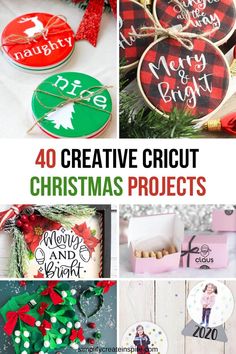 40 creative cricut christmas projects that are easy to make and fun for all ages