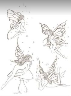 Fairy Sketch Tattoo, Cute Fairy Tattoo, Little Fairy Tattoo, Fairies Design, Fairy Tattoo Ideas, Fairies Tattoo, Acab Tattoo, Fairy Sketch, Fairy Tattoos