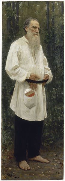 an old man with a beard holding a plate