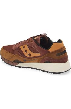 Saucony Shadow 6000 Gore-Tex® Sneaker (Men) | Nordstromrack Sporty Breathable Brown Trail Running Shoes, Sporty Brown Trail Running Shoes With Vibram Sole, Sporty Brown Breathable Trail Running Shoes, Breathable Brown Trail Running Shoes, Brown Breathable Sneakers For Running, Brown Breathable Running Sneakers, Sporty Brown Walking Shoes, Suede Running Shoes With Rubber Waffle Outsoles For Sports, Suede Running Shoes With Rubber Waffle Outsoles