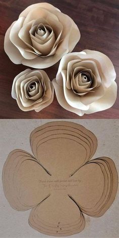 paper flowers are arranged on top of each other