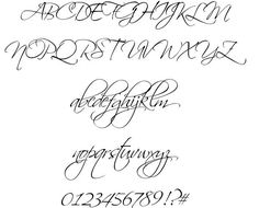 the upper and lower letters are handwritten in cursive writing