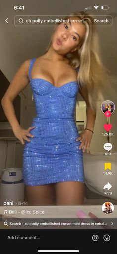 Homecoming Dresses Blue Short, Neon Blue Hoco Dress, Periwinkle Hoco Dress, Mamma Mia Hoco Dress, Homecoming Dresses Neon, Hocoming Dresses 2023, Home Coming Dresses 2024, Hoco 2024