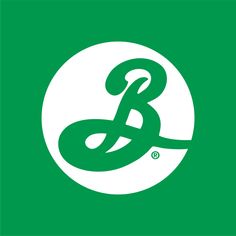 the green and white logo for b & s