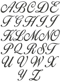 the upper and lower letters are drawn in black ink