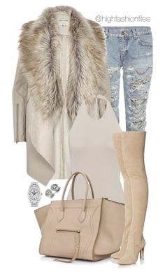 "Bronx Beauty" by highfashionfiles ❤ liked on Polyvore featuring Yves Saint Laurent, River Island, Oscar de la Renta, Aquazzura and Rolex Winter Neutral Outfits, Neutral Outfits Women, Neutral Outfits, Winter Neutral, Marmaris, Looks Chic, Outfits Women, Mode Vintage