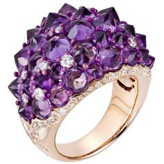 Luxury Multi-stone Amethyst Wedding Ring, Luxury Purple Multi-stone Rings, Luxury Multi-stone Diamond Gemstones, Luxury Gemstones With Diamond Accents, Luxury White Gold Amethyst Ring With Diamond, Luxury White Gold Amethyst Ring, Purple Multi-stone Amethyst Diamond Ring, Luxury Amethyst Diamond Ring With Brilliant Cut, Luxury Amethyst Ring With Brilliant Cut Diamond