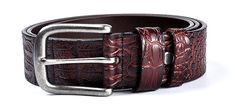 Dark Brown / 95 cm Men's Designer Belt with Crocodile Pattern - skyjackerz Crocodile Leather Belt, Mens Designer Belts, Alligator Print, Designer Belt, Crocodile Pattern, Metal Belt, Crocodile Leather, Brown Belt, Leather Pieces