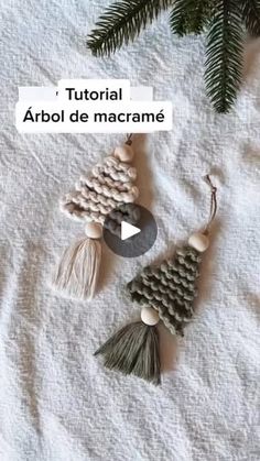 Macrame Feathers, Easy Christmas Ornaments, Diy Crafts For Girls, Macrame Patterns Tutorials, 10k Views, Macrame Decor, Doll Tutorial, Homemade Christmas Gifts