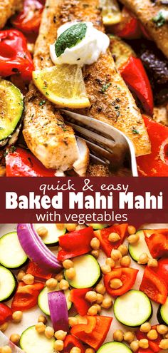 baked mahi mahi with vegetables and chickpeas