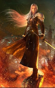 Sephiroth Final Fantasy Vii, Sephiroth Art, Final Fantasy Tattoo, Final Fantasy Sephiroth, Art Final, Advent Children, Final Fantasy Artwork