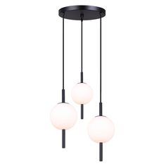 Canarm - IPL1123A03BK9 - Three Light Pendant - Nara - Black Black Ivy, Urban Lighting, Multi Pendant, Wood Shades, Globe Pendant, Kitchen Island Lighting, Modern Pendant Light, Chandelier Ceiling Lights