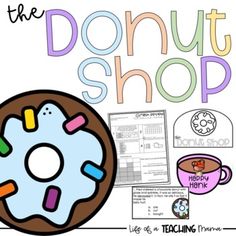 the donut shop is an interactive activity for kids to learn how to make doughnuts