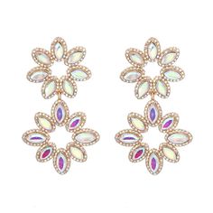 Rhinestone earrings-New Long Flower Crystal Statement Earrings High Quality Multicolour Rhinestone Drop Dangle Earrings Jewelry Gift Style 6: statement earring Style 5: drop dangle earring Style 2: Handmade Earring Shape\pattern: Water Drop Item Type: Earrings Gender: Women Fine or Fashion: Fashion Earring Type: Drop Earrings Model Number:3256804874404692 Condition: 100% Brand New And High Quality Color:As The Picture Material: Rhinestone Shopping Note :As different computers display colors differently, the color of the actual item may vary slightly from the above images, thanks for your understanding Crystal Statement Earrings, Earrings Model, Long Flowers, Flower Crystal, Handmade Earring, Statement Earring, Drop Dangle Earrings, Earring Type, Rhinestone Earrings