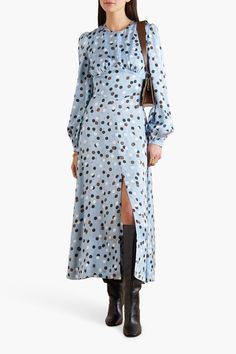 Shop on-sale RACIL Elisa cutout polka-dot satin-jacquard midi dress for Woman. Browse the best deals from RACIL and luxury fashion at The Outnet. Summer Occasion Dress, Maxi Dress Wedding Guest, Beach Wear Outfits, Ink Clothes, Dress For Woman, Maxi Dress Wedding, Dress Sale, Beach Wear Dresses, Polka Dress