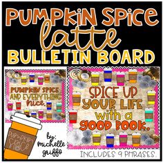 pumpkin spice latte bulletin board for the classroom