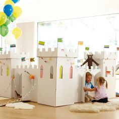 Diy Kids Tent, Carton Diy, Colorful Kids Room, The Land Of Nod, Kids Tents, Land Of Nod, Modern Furniture Stores