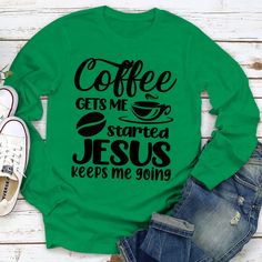 Lovely Christian Unisex Long Sleeve - Jesus Keeps Me Going HHN346 - Jesuspirit Bible Gifts, Christian Shirts Designs, Message Bible, Christian Hats, Daily Day, Christian Relationships, Christian Relationship Advice, Christian Quotes God, Christian Messages