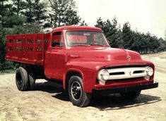 1953 Ford F350 Stake Truck 0401-1236 Lifted Truck, Ford Pickup Trucks, Ford F350, White Mat, Ford Truck