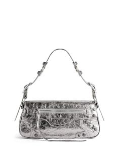 8103 BALENCIAGA LE CAGOLE SLING S SHOULDER BAG Mini Shoulder Bag, Lambskin Leather, Sling Bag, Small Bags, Valentino Garavani, Miu Miu, Bottega Veneta, Luxury Bags, Antique Silver