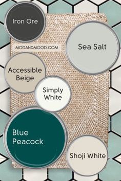 the different shades of paint that can be used to create a mosaic tile floor pattern