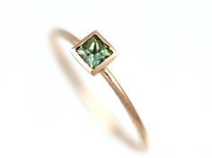 Green Sapphire Square Ring Solid 14k gold with by BlissjJewellery Modern Green Sapphire Ring Gift, Minimalist Square Cut Gemstone Ring, Green Square Cut Diamond Ring Fine Jewelry, Princess Cut Emerald Ring In 14k Gold, Green Rectangular 14k Gold Ring, 14k Gold Green Rectangular Ring, Rectangular Green 14k Gold Ring, Green Princess Cut 14k Gold Jewelry, Classic Green Sapphire Ring In 14k Gold