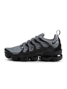 Nike Mens Air Vapormax Plus - Cool Grey/Black - Denim Exchange USA Vapor Max Plus, Sleek Wardrobe, Vapormax Nike, Black Outfit Men, All Jordans, Crocs Boots, Fitness Shoes, Air Vapormax Plus, Vapor Max