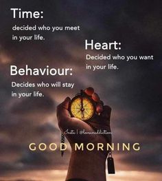 someone holding a clock in their hand with the words,'time decided to meet in your life '