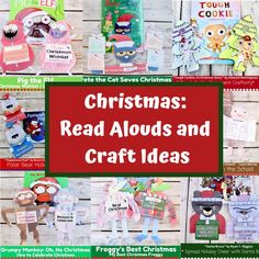 christmas read alouds and craft ideas for children to use in the holiday bookshelf