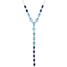 Make a bold statement with this stunning 14 1/2CT TGW Sky London and Swiss Blue Topaz Lariat Necklace, meticulously crafted in sterling silver, with a length of 18 inches and an additional 2-inch extension. The lariat design showcases a mesmerizing combination of sky London and Swiss blue topaz stones, creating a captivating and elegant aesthetic. Whether worn as a standalone statement piece or layered with other necklaces for a personalized look, this accessory exudes sophistication and charm. Blue Gemstone Lariat Necklace, Blue Sterling Silver Lariat Jewelry, Blue Sterling Silver Lariat Necklace, Elegant Blue Sterling Silver Lariat Necklace, Sky London, Elegant Aesthetic, Blue Topaz Stone, Sky Blue Topaz, Swiss Blue Topaz