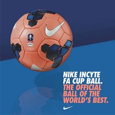 an advertisement for nike featuring a soccer ball