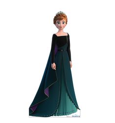 the frozen princess is wearing a green dress