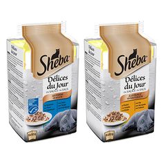 two boxes of sheba delices du tour cat food