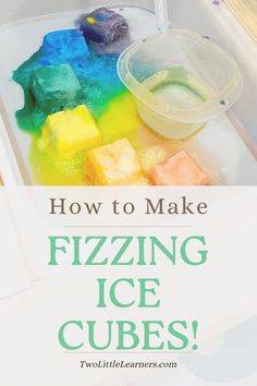 Baking Soda Ice Cubes, Fizzing Ice Cubes, Fizzy Ice Cubes, Baking Soda And Vinegar Experiment Kids, Science Experiments Toddlers, Ice Activities For Toddlers, Best Science Projects, Science Experiments For Kids Preschool, Sensory Ideas For Preschool