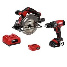 3-TOOL KIT - Includes Drill/Driver, Circular Saw, PWR Assist™ USB Charging Adapter, 2.0Ah Lithium Battery, and Charger. EVERYTHING YOU NEED TO DIY- Drill, saw and power up with a 3-tool kit designed to get you started on just about any home project. LONGER RUN TIME AND BATTERY LIFE- The PWR CORE 20™ Lithium Battery has an innovative temperature management system to keep the battery cool and powering on through your project. MORE CONFIDENT CUTS – Circular Saw Guide helps keep the cut straight. SKIL PWR CORE 20-volt 3-Tool Power Tool Combo Kit (1-Battery Included and Charger Included) | CB739301 Power Tool Batteries, Cordless Power Tools, Drill Driver, Combo Kit, Cordless Drill, Circular Saw, Power Tool, Li-ion Battery, Outdoor Toys