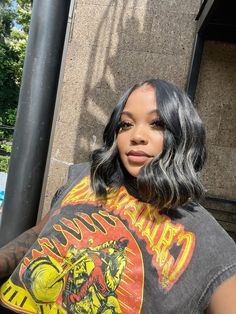 Curly Bob Hairstyles Middle Part, Short Bob Hairstyles For Black Women Quick Weave Highlights, Highlight Bob Black Women, Quick Weave Highlights, Bob With Highlights Black Women, Middle Part Bob Black Women, Black Women Quick Weave, Wedding Hair Black Women, Wedding Hair Black