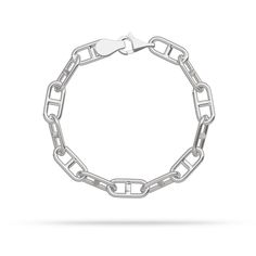 Our round link Mariner style Bracelet is customer designed and handmade, unlike the other mariner designs there is no machining or beveleing effect on the links. This custom link measures approximately 6.7 mm wide x 13mm long. Custom length options available from 7-9.5 inches. The Bracelet is constructed of 100% .925 Sterling Silver or 10k, 14K, or 18K Gold and has a large easy to use, secure lobster claw clasp. Sizes: Link Width: 6.7mm (Approximately) 13mm Gold Weight: 30 grams (Approximately a Everyday Sterling Silver Bracelet With Solid Link, Timeless Sterling Silver Bracelet With Solid Link, White Gold Bracelets With Solid Rectangular Links, Classic Sterling Silver Bracelets With Hook And Links, Sterling Silver Bracelets With Hook And Links Classic Style, White Gold Sterling Silver Bracelet With Hooks And Links, Formal White Gold Chain Bracelet With Hooks And Links, Gift White Gold Chain Bracelet With Hook And Links, White Gold Bracelets With Oval Links