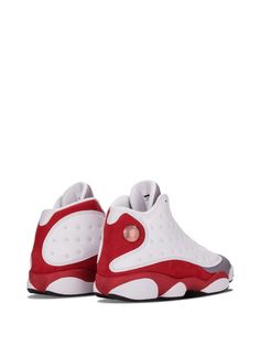 Air Jordan 13 Retro Sneakers | Farfetch.com White Custom Sneakers With Cushioned Footbed For Light Sports, Custom White Sneakers With Cushioned Footbed For Light Sports, White Custom Sneakers With Cushioned Footbed, White Basketball Shoes With Contrast Sole For Streetwear, Sporty Jordan Shoes With Contrast Sole For Sports, Red Sole Sneakers For Light Sports, Light Sports Lace-up Sneakers With Red Sole, White High-top Sneakers For Light Sports With Cushioned Footbed, Red Sole Lace-up Sneakers For Light Sports