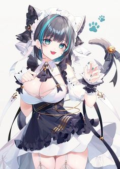 Anime Princess, Anime Cat, Girls Illustration, Monster Girl, Photo 1, Anime Shows, Blue Hair