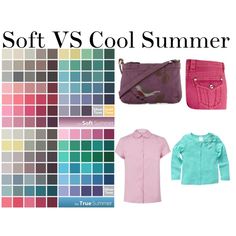 the color scheme for soft vs cool summer