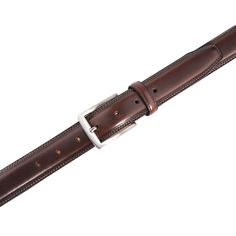 Practical and handsome, this beautiful mahogany-colored 100% genuine leather belt is finished with careful top-stitching, a slightly tapered end, and zinc frame-style hardware. Each measures 1.25" in width and is available in nine lengths. For the best fit, choose the next larger size over your trouser's waist size. Mahogany Color, Genuine Leather Belt, Top Stitching, Vermont, Waist Size, Leather Belt, The Next, Stitching, Genuine Leather