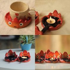 Studio Ghibli Pictures, Ghibli Pictures, Studio Ghibli Crafts, Air Dry Clay Projects, Dekor Diy, Tanah Liat, Clay Diy Projects, Clay Crafts Air Dry, Pottery Crafts