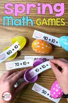 this is an image of spring math games