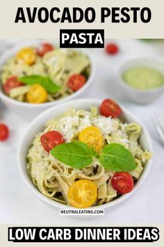 Doesn't a creamy pesto pasta recipe sound delicious? We have the best healthy homemade avocado pesto recipe for you to try! This healthy pesto meal is high in protein and low carb. Give this avocado pasta sauce recipe a try! Avocado Pesto Recipe, Creamy Avocado Pasta, Summer Pasta Recipes, Creamy Pasta Recipes, Avocado Pasta, Avocado Pesto, Winter Dinner Recipes