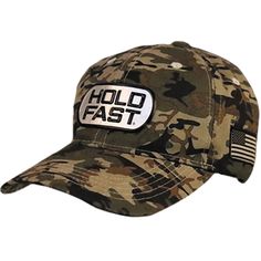 Dog Tag™ Proudly display your respect for our nation in this HOLD FAST™ “Dog Tag” Cap in Camo. Hold fast to your faith, your family, and your freedom. The Hold Fast dog tag logo on the front of this cap shows the world you recognize the sacrifice of those who serve in the United States Armed Forces, and ultimately the sacrifice of our Lord and Savior Jesus Christ on the cross at Calvary. When you pledge allegiance to the flag, or see those colors flying in the breeze, think on these things. Insp Christian Caps, Jesus Christ On The Cross, Faith Family Freedom, Mens Cap, Christian Hats, The Sacrifice, Hold Fast, The Cross Of Christ, Christian Clothing