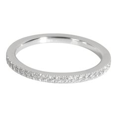 This is part of Chairish’s Fine Jewelry assortment.  Tiffany & Co. Lucida Diamond Eternity Band in Platinum 0.19 CTW  PRIMARY DETAILS  SKU: 111794  Listing Title: Tiffany & Co. Lucida Diamond Eternity Band in Platinum 0.19 CTW  Condition Description: Retails for 2400 USD. In excellent condition and recently polished. Ring size is 4.5.Comes with Box;Papers;  Brand: Tiffany & Co.  Collection/Series: Lucida  Metal Type: Platinum  Ring Size: 4.5  SIDE STONE INFORMATION  Side Stone 1 Gem Type: Diamon Diamond Rings Tiffany And Co, Tiffany Diamond Ring, Diamond Eternity Band, Tiffany And Co, Eternity Band Diamond, Platinum Ring, Diamond Eternity, Eternity Band, Eternity Bands