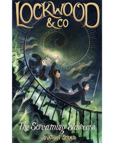 the book cover for lockwood and co, featuring two people climbing stairs with their hands in