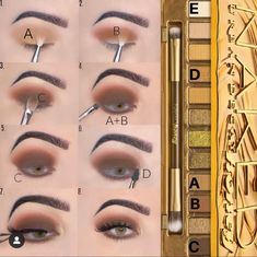 Urban Decay Eyeshadow Tutorial, Urban Decay Honey, Fall Smokey Eye, Urban Decay Eyeliner, Make Up Inspiration, Urban Decay Eyeshadow